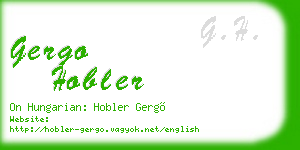gergo hobler business card